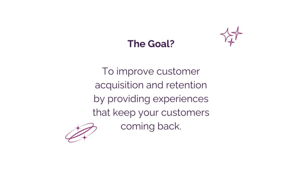 Slide stating the Goal of a CRM is to improve customer retention.