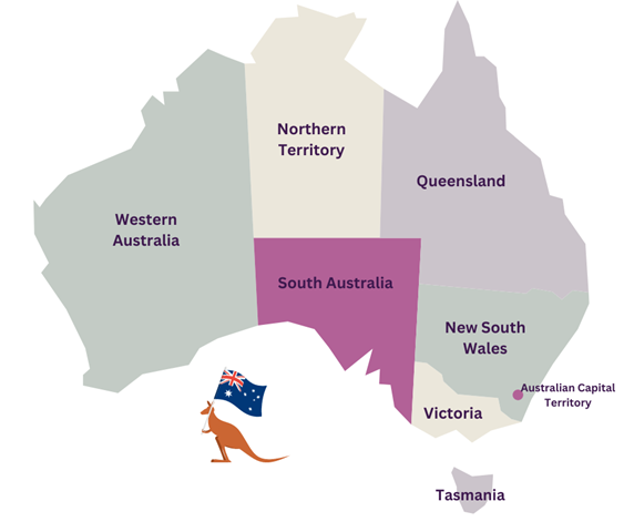 Surrogacy Laws in Australia - map