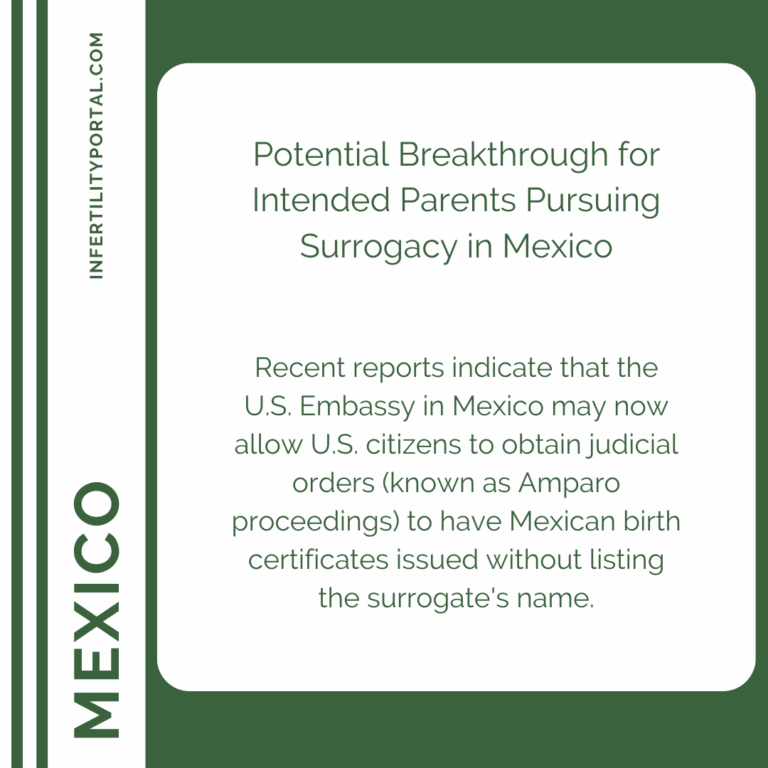 Potential Breakthrough for surrogacy in Mexico